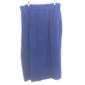 City Girl Straight Pencil Midi Skirt Blue Size14